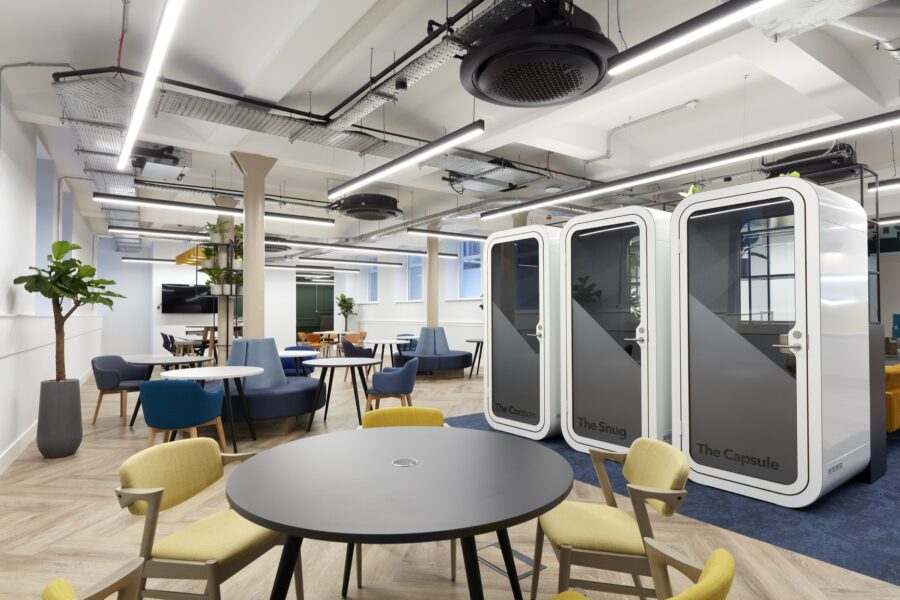 Sparta Global office with meeting pods